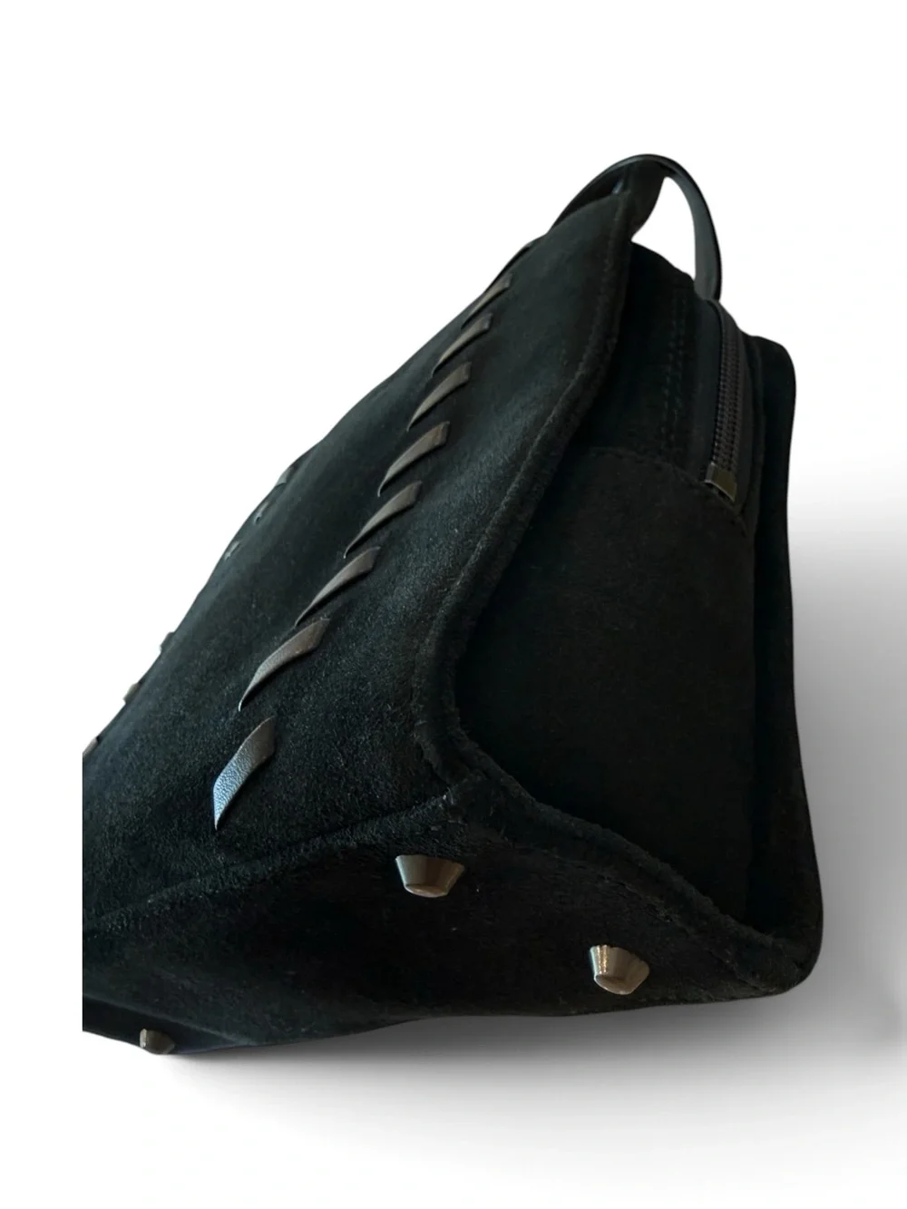 YSL Black Suede Handbag - Women's Everyday Bag
